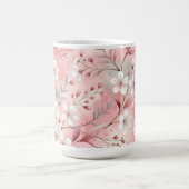 Pink cherry blossom monogram kaffeetasse (Mittel)