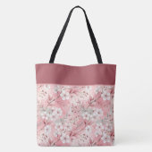 Pink cherry blossom monogram tasche (Rückseite)