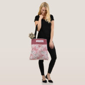 Pink cherry blossom monogram tasche (Am Model)
