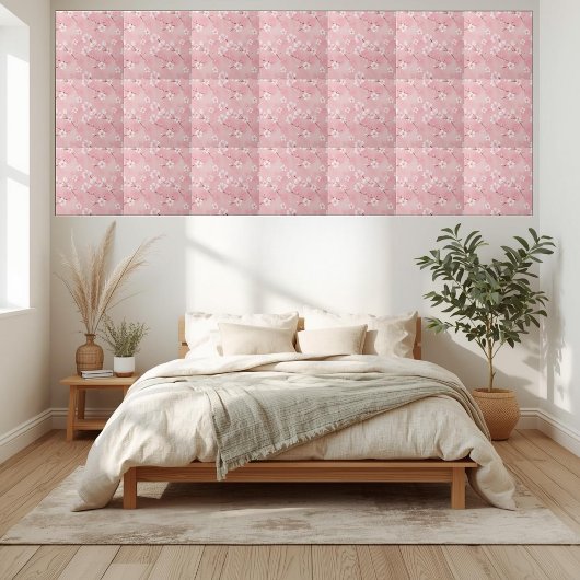 Pink Cherry Blossom Muster Keramik Tile Fliese