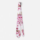 Pink Cherry Blossom Muster Krawatte (Vorderseite)