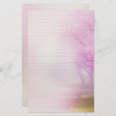 Pink Cherry Blossom Note Paper Briefpapier (Vorne/Hinten)