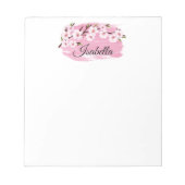 Pink Cherry Blossom Notepad Notizblock (Vorderseite)