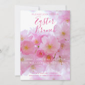 Pink Cherry Blossom Osterfeier Einladung (Vorderseite)