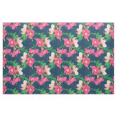 Pink Cherry Blossom Paint Navy Blue Design Stoff (Yard (91,4 cm))