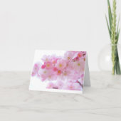 Pink Cherry Blossom | Personalisierter Geburtstag Karte (Rückseite)