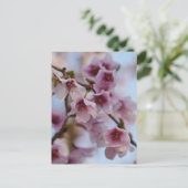 Pink Cherry Blossom Postkarte (Stehend Vorderseite)