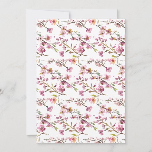 Pink Cherry Blossom Probe Abendessen (Rückseite)