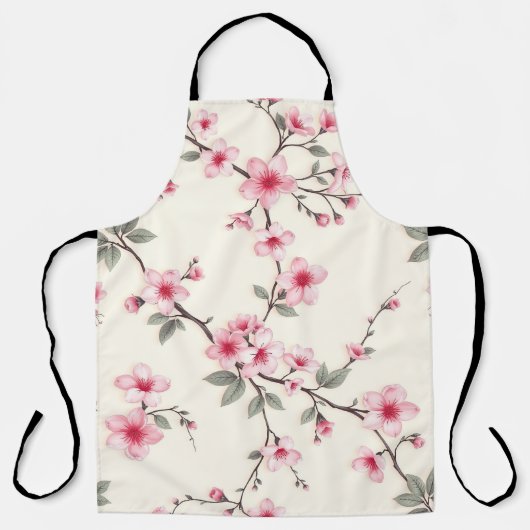 Pink Cherry Blossom Sakura Floral Pattern Spring Schürze (Vorderseite)