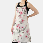 Pink Cherry Blossom Sakura Floral Pattern Spring Schürze (InSitu)