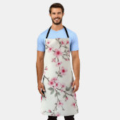 Pink Cherry Blossom Sakura Floral Pattern Spring Schürze (Getragen)