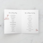 Pink Cherry Blossom Sakura japanische Hochzeit Programm (Innenseite)