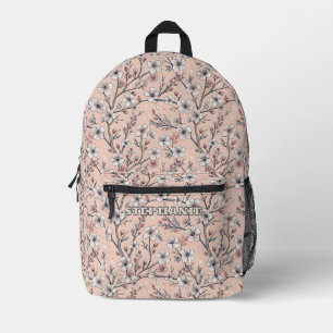 Pink Cherry Blossom Sakura Muster auf Pink (1) Bedruckter Rucksack