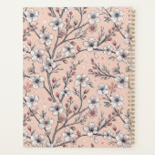 Pink Cherry Blossom Sakura Muster auf Pink (1) Planer (Rückseite)