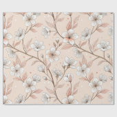 Pink Cherry Blossom Sakura Muster auf Pink (2) Geschenkpapier (Flach)