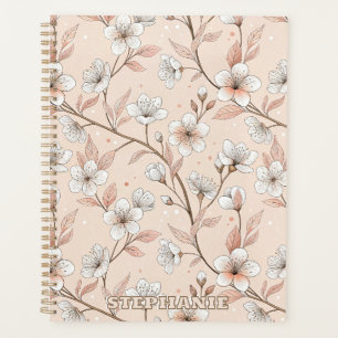 Pink Cherry Blossom Sakura Muster auf Pink (2) Planer
