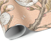 Pink Cherry Blossom Sakura Muster auf Pink (3) Geschenkpapier (Rolleneckpunkt)