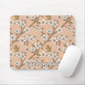Pink Cherry Blossom Sakura Muster auf Pink (3) Mousepad (Mit Mouse)