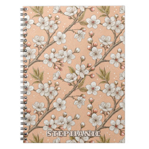 Pink Cherry Blossom Sakura Muster auf Pink (3) Notizblock