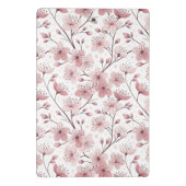 Pink Cherry Blossom Sakura Muster auf Weiß (2) Mini Klemmbrett (Rückseite)