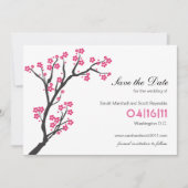 Pink Cherry Blossom Save the Date (Vorderseite)