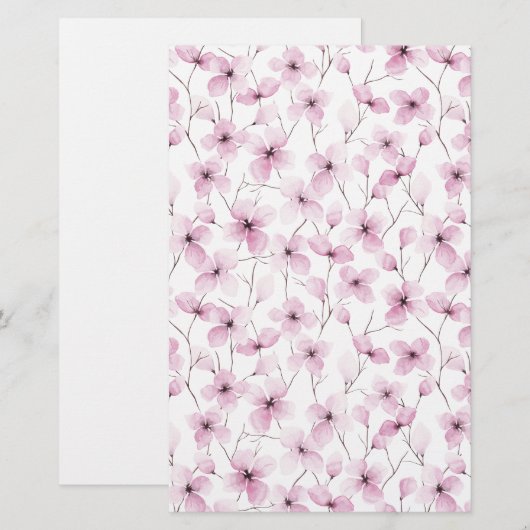 Pink Cherry Blossom Seife Wrap Papier Blatt (Vorne/Hinten)