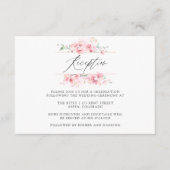 Pink Cherry Blossom Spring Wedding Empfang Begleitkarte (Vorderseite)