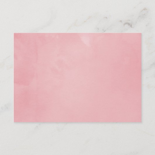 Pink Cherry Blossom Spring Wedding Empfang Begleitkarte (Rückseite)