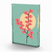Pink Cherry Blossom und Sun Fotoblock (Rechts)