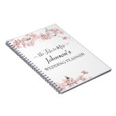 Pink Cherry Blossom Wedding Plan Notebook Notizblock (Rechte Seite)