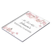 Pink Cherry Blossom Wedding Plan Notebook Notizblock (Linke Seite)
