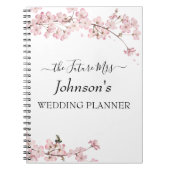 Pink Cherry Blossom Wedding Plan Notebook Notizblock (Vorderseite)