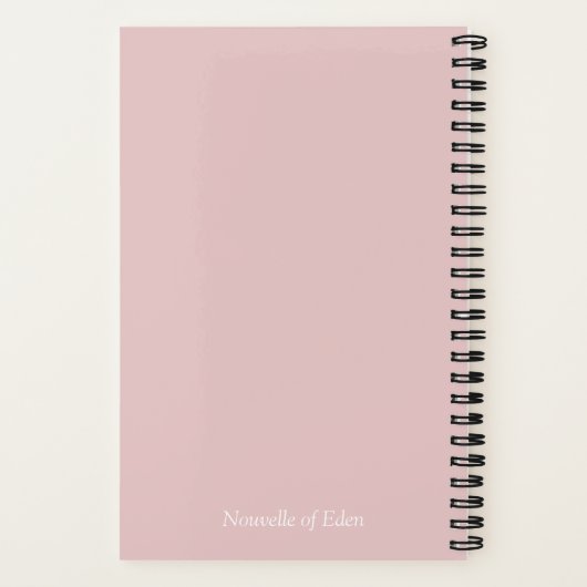 Pink Cherry Blossoms 5,5"x8,5" Notebook Notizblock (Rückseite)