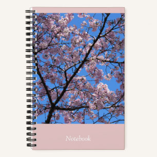 Pink Cherry Blossoms 5,5"x8,5" Notebook Notizblock