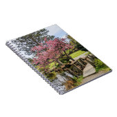 Pink Cherry Blossoms and Wooden Footbridge Notizblock (Rechte Seite)