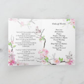 Pink Cherry Blossoms Begräbnisprogramm Programm (Innenseite)