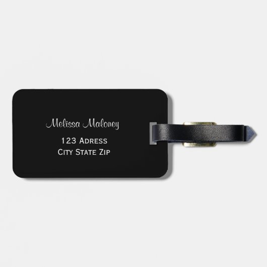 Pink Cherry Blossoms Glitzer Gepäckanhänger (Rückseite horizontal)