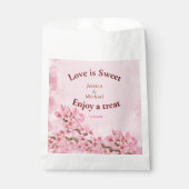 Pink Cherry Blossoms Hochzeit Geschenktütchen (Vorderseite)