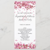 Pink Cherry Blossoms Hochzeit Programm (Vorderseite)