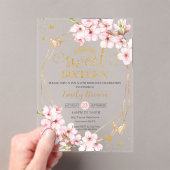 Pink Cherry Blossoms Sweet 16 Sixteen Birthday Acryleinladungen (Insitu (Handheld))