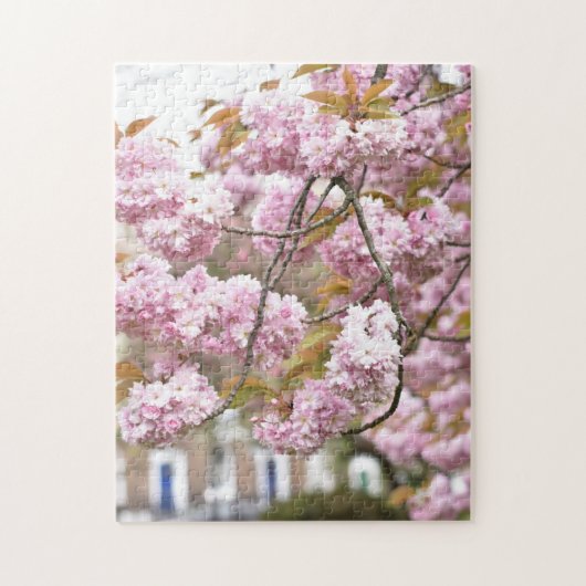 Pink Cherry Blossoms Tree Islington London UK Puzzle (Vertikal)