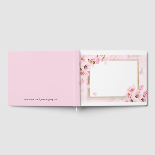 Pink Cherry Blüten Hochzeit oder Dusche Gästebuch (Voll)