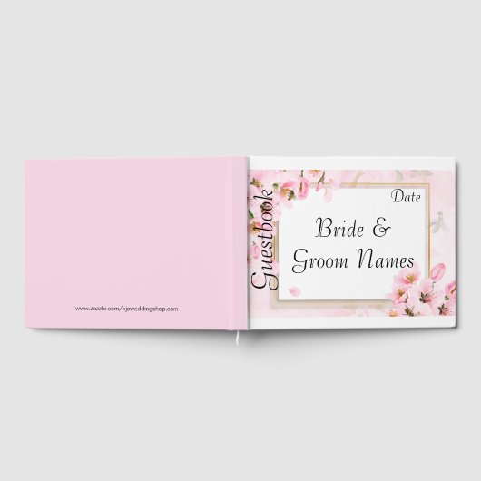 Pink Cherry Blüten Hochzeit oder Dusche Gästebuch (Voll)