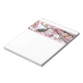 Pink Cherry Blüten Taube Notepad Notizblock (Rotiert)