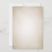 Pink Cherry Blüten Vintag Tan Hochzeit Einladung (Rückseite)