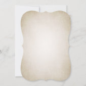 Pink Cherry Blüten Vintag Tan Hochzeit Einladung (Rückseite)