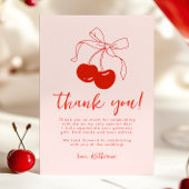 Pink Cherry Brautparty Danke Karte
