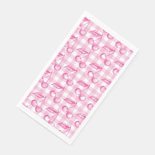 Pink Cherry Coquette Ästhetik Serviette (Ecke)