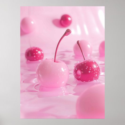 Pink Cherry Coquette Poster (Vorne)