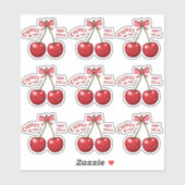  Pink Cherry Coquette Sticker | Girly Kindle  (Blatt)